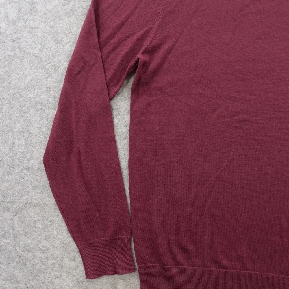 Banana Republic Sweater Mens Extra Large Red Crew Neck Merino Wool Pullover
